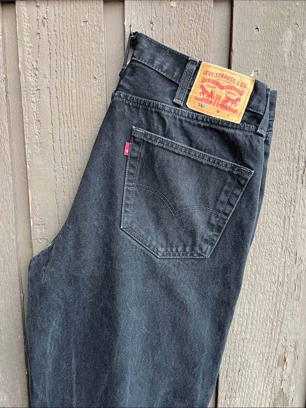 Levi's Men's Dark Black Straight Jeans